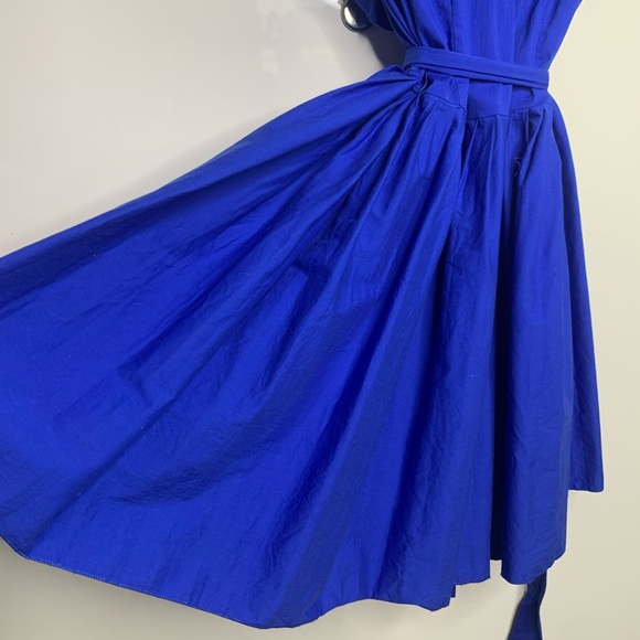 Aqua Flutter Sleeve Wrap Dress - Picture 5 of 5